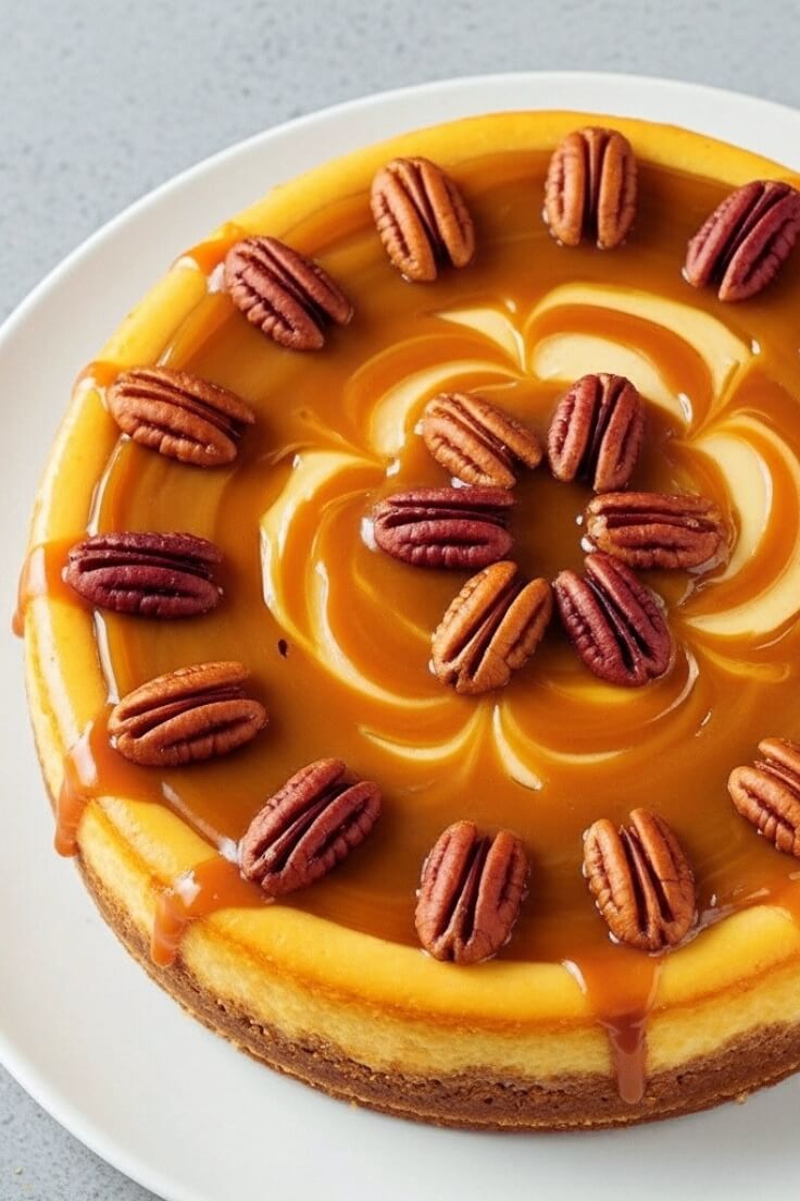Caramel Pecan Cheesecake