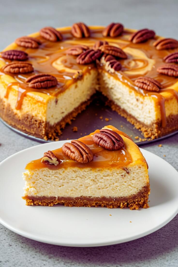 Caramel Pecan Cheesecake