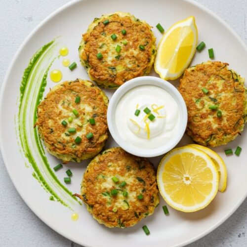 Savory chicken zucchini fritters packed with tender shredded chicken, fresh zucchini, and flavorful herbs—pan-fried to crispy perfection and ready in just 30 minutes!