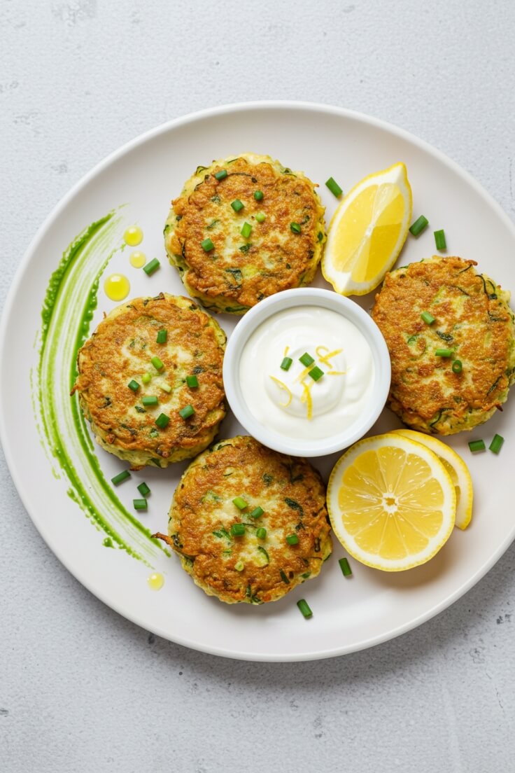 Savory chicken zucchini fritters packed with tender shredded chicken, fresh zucchini, and flavorful herbs—pan-fried to crispy perfection and ready in just 30 minutes!