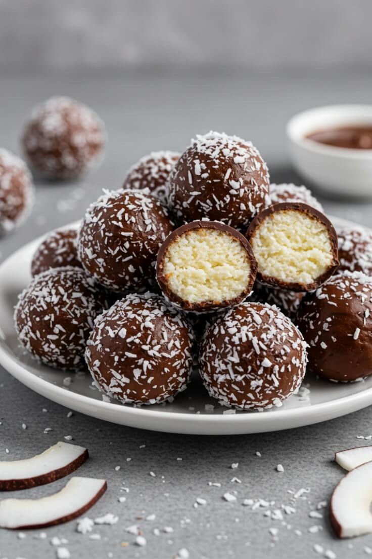 Homemade Chocolate Coconut Balls