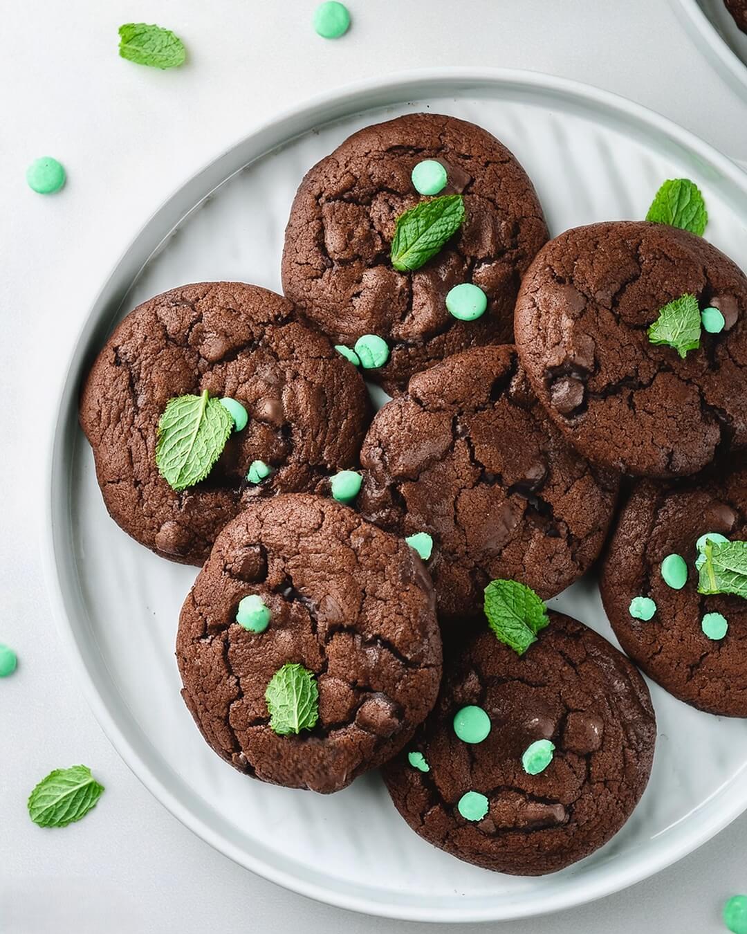 These Chocolate Mint Chip Cookies combine the indulgence of dark chocolate with the refreshing zest of mint chips. With a soft, chewy center and a perfect balance of sweetness and bold cocoa, they make an irresistible treat for any occasion.