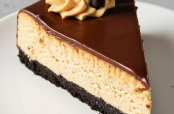 Peanut Butter Cheesecake with chocolate ganache is rich, creamy, and irresistibly smooth. Perfect for peanut butter lovers and special dessert nights.
