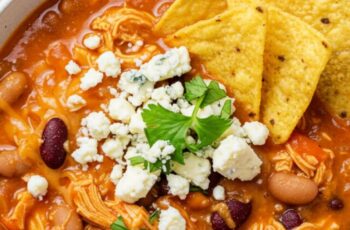 Perfect for game day or chili season, this Buffalo Chicken Chili brings the heat with hot sauce, tender shredded chicken, and a creamy finish. A bold twist on comfort food.