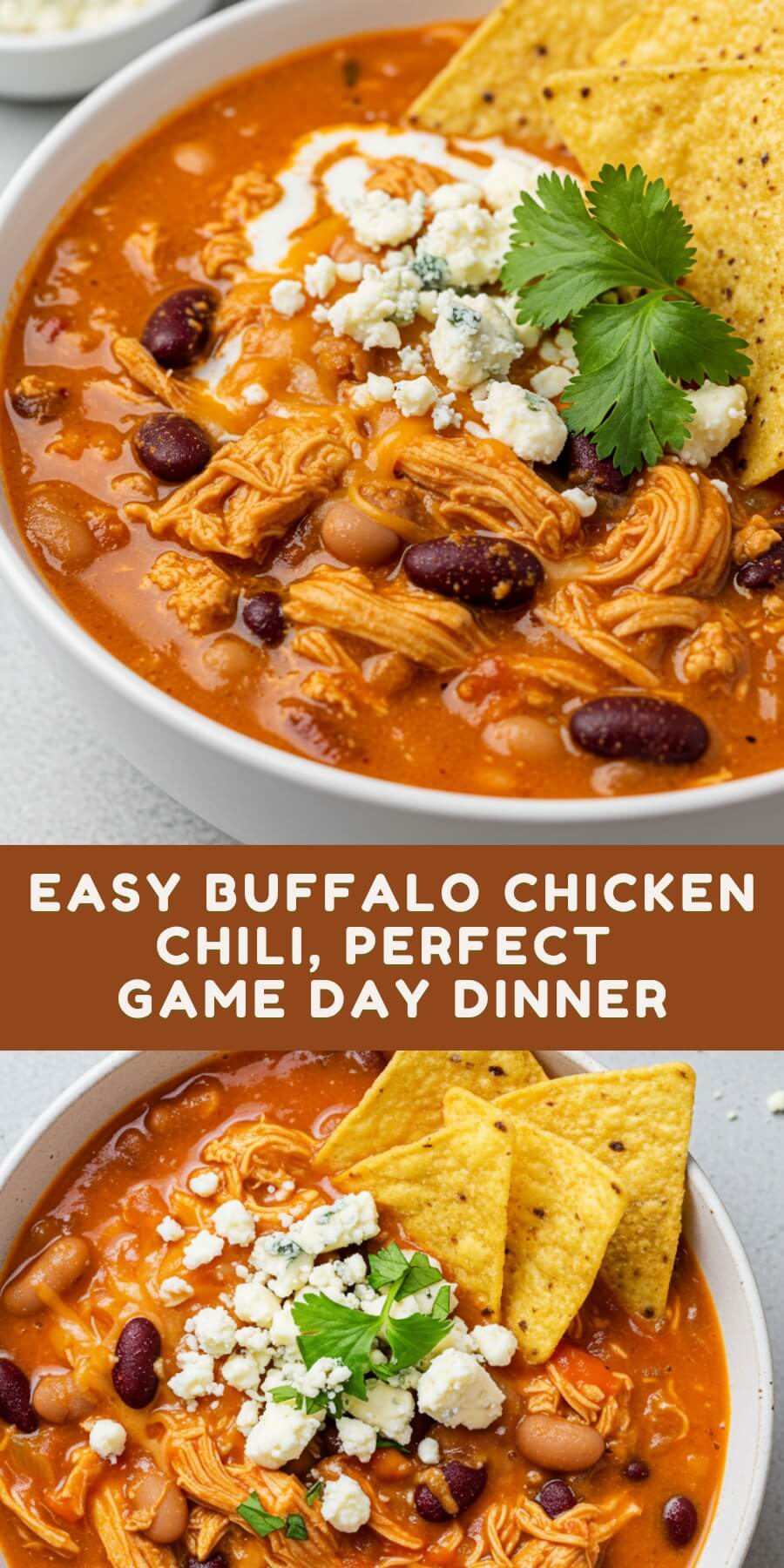 Perfect for game day or chili season, this Buffalo Chicken Chili brings the heat with hot sauce, tender shredded chicken, and a creamy finish. A bold twist on comfort food.