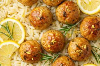 Perfect for a light, protein-packed dinner, these Lemon Rosemary Chicken Meatballs are juicy, herby, and bursting with citrus flavor. Great with pasta, rice, or salad.