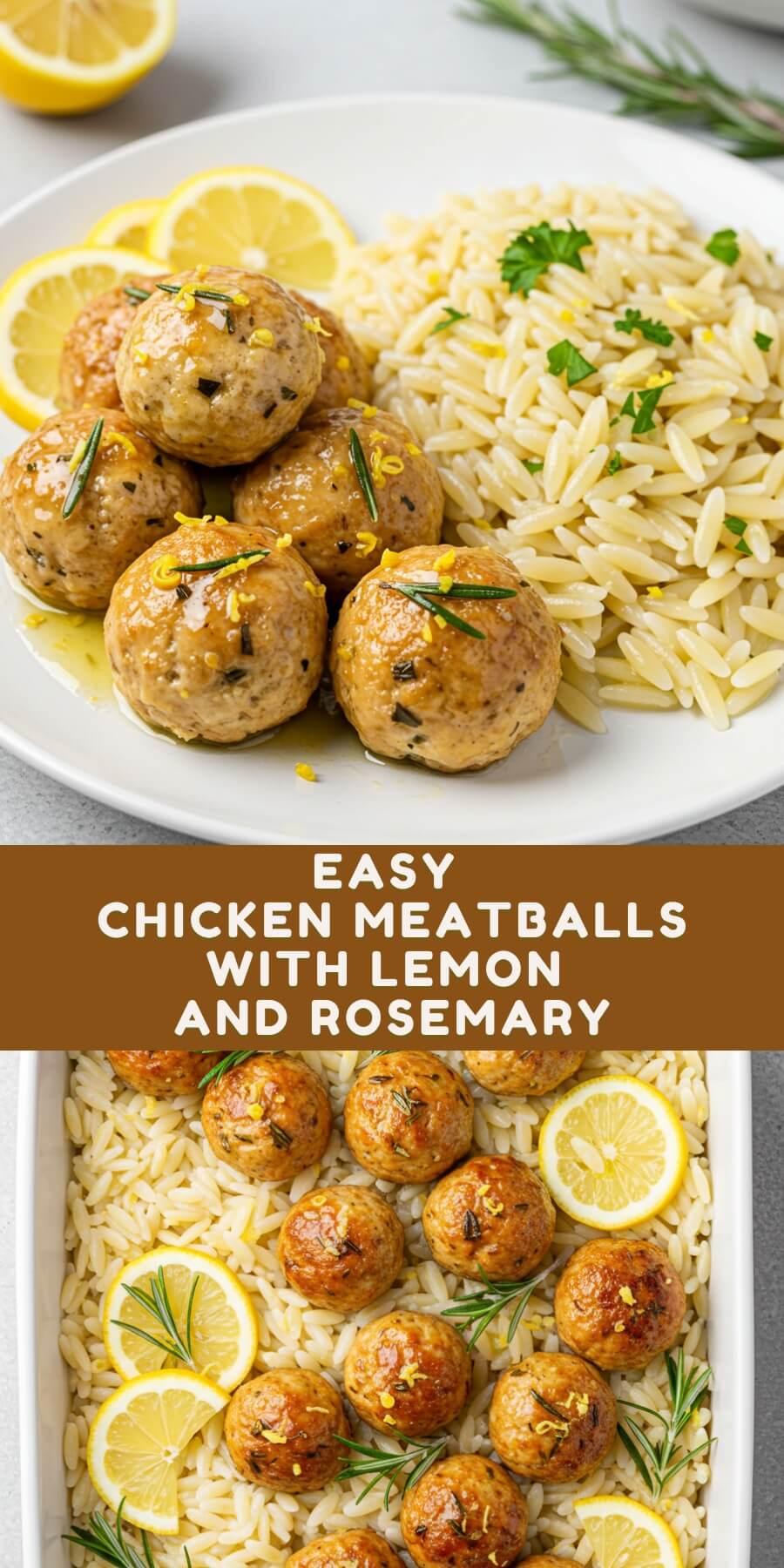 Perfect for a light, protein-packed dinner, these Lemon Rosemary Chicken Meatballs are juicy, herby, and bursting with citrus flavor. Great with pasta, rice, or salad.