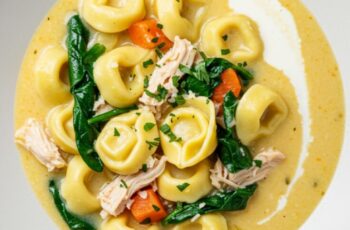 This Creamy Chicken Tortellini Soup is the definition of comfort—loaded with tender chicken, cheesy tortellini, and spinach in a rich broth, perfect for chilly nights, family dinners, or when you just need something warm and healing.