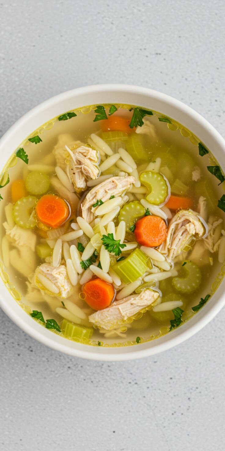Easy Lemon Chicken Orzo Soup Recipe – Zesty, Cozy & Healthy