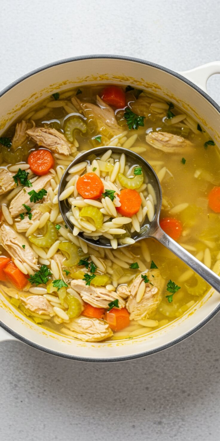 Easy Lemon Chicken Orzo Soup Recipe – Zesty, Cozy & Healthy