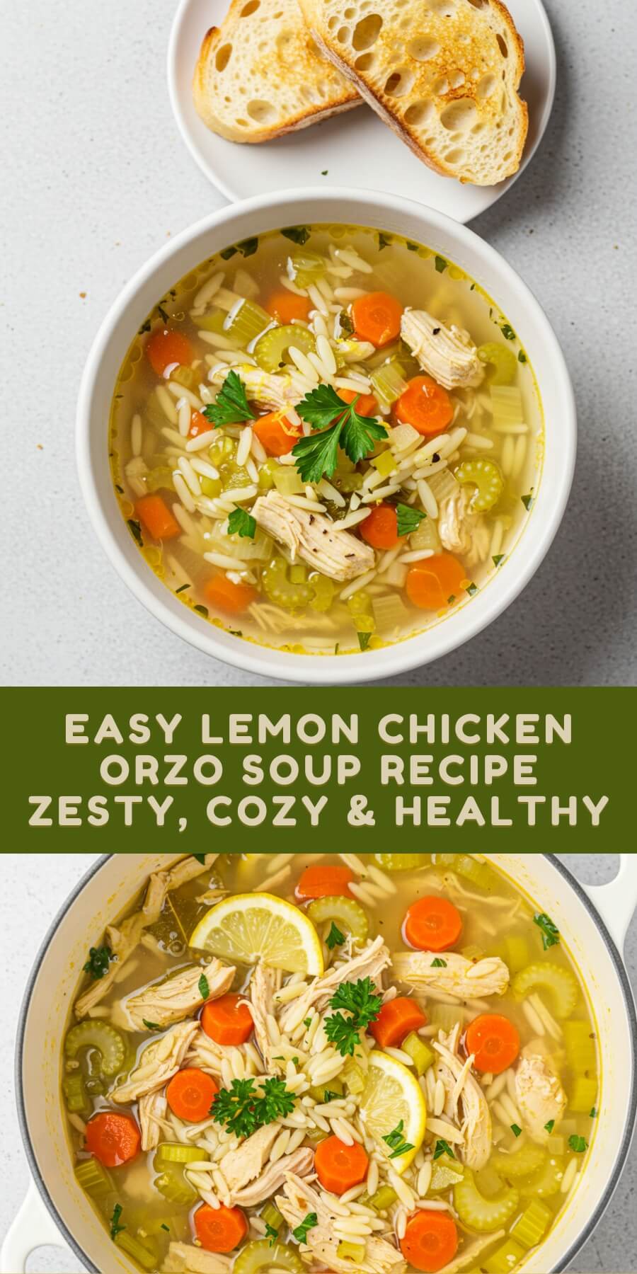 Easy Lemon Chicken Orzo Soup Recipe – Zesty, Cozy & Healthy