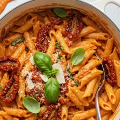 This Sun Dried Tomato Pasta is rich, creamy, and bursting with bold Mediterranean flavor. Perfect for busy weeknights, meatless Mondays, or impressing with minimal effort