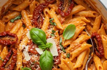 This Sun Dried Tomato Pasta is rich, creamy, and bursting with bold Mediterranean flavor. Perfect for busy weeknights, meatless Mondays, or impressing with minimal effort