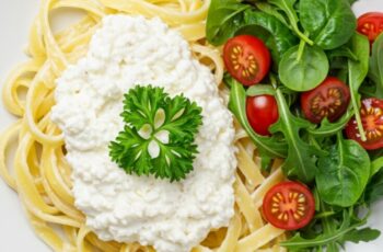 This Cottage Cheese Alfredo offers a lighter twist on the classic creamy pasta sauce. With simple ingredients like cottage cheese, milk, and Parmesan, it’s a guilt-free indulgence that’s packed with flavor and perfect for any pasta night.