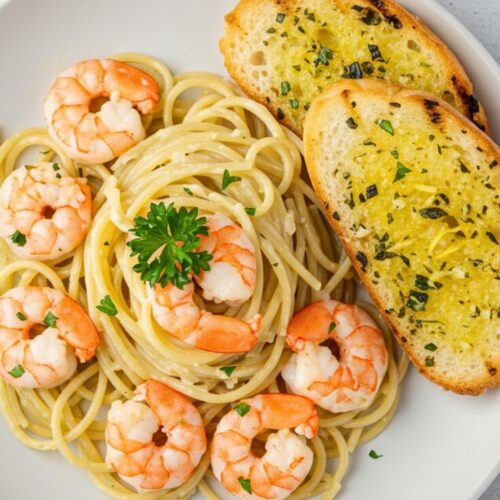 Perfect for quick seafood dinners, this Shrimp Spaghetti is tossed with garlic, olive oil, and fresh herbs for a light yet flavorful dish. Ready in 25 minutes.