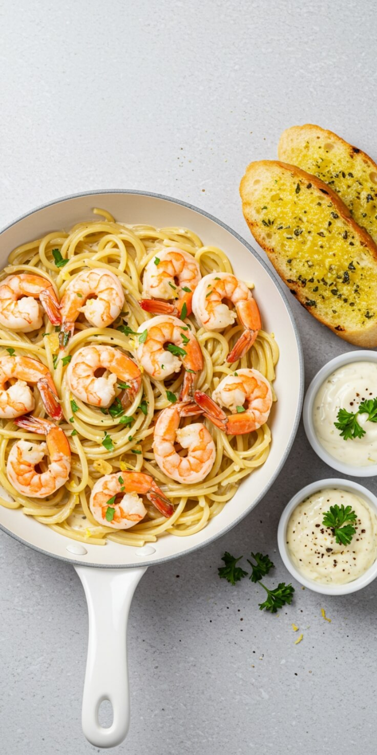 Perfect for quick seafood dinners, this Shrimp Spaghetti is tossed with garlic, olive oil, and fresh herbs for a light yet flavorful dish. Ready in 25 minutes.