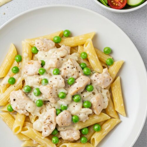 Perfect for a no-fuss dinner, this creamy Chicken Alfredo Pasta is made entirely in one skillet for easy cleanup and big flavor your whole family will love