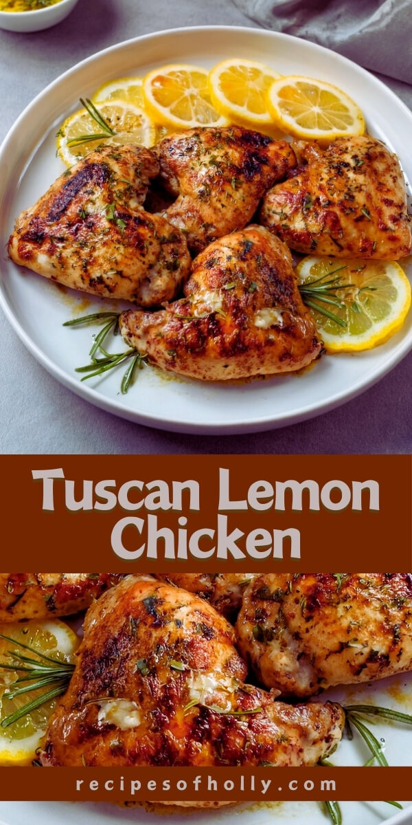 Tuscan Lemon Chicken brings together the bold, aromatic flavors of fresh herbs, garlic, and lemon to create a bright, savory dish. With the juicy tenderness of chicken thighs, this dish delivers both comfort and zest, making it a perfect weeknight dinner or a flavorful addition to any meal.