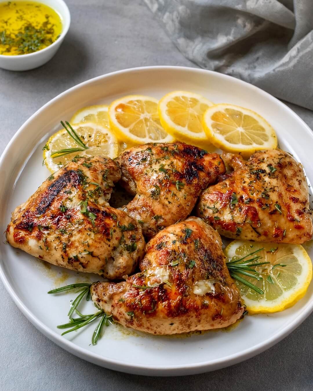Tuscan Lemon Chicken brings together the bold, aromatic flavors of fresh herbs, garlic, and lemon to create a bright, savory dish. With the juicy tenderness of chicken thighs, this dish delivers both comfort and zest, making it a perfect weeknight dinner or a flavorful addition to any meal.