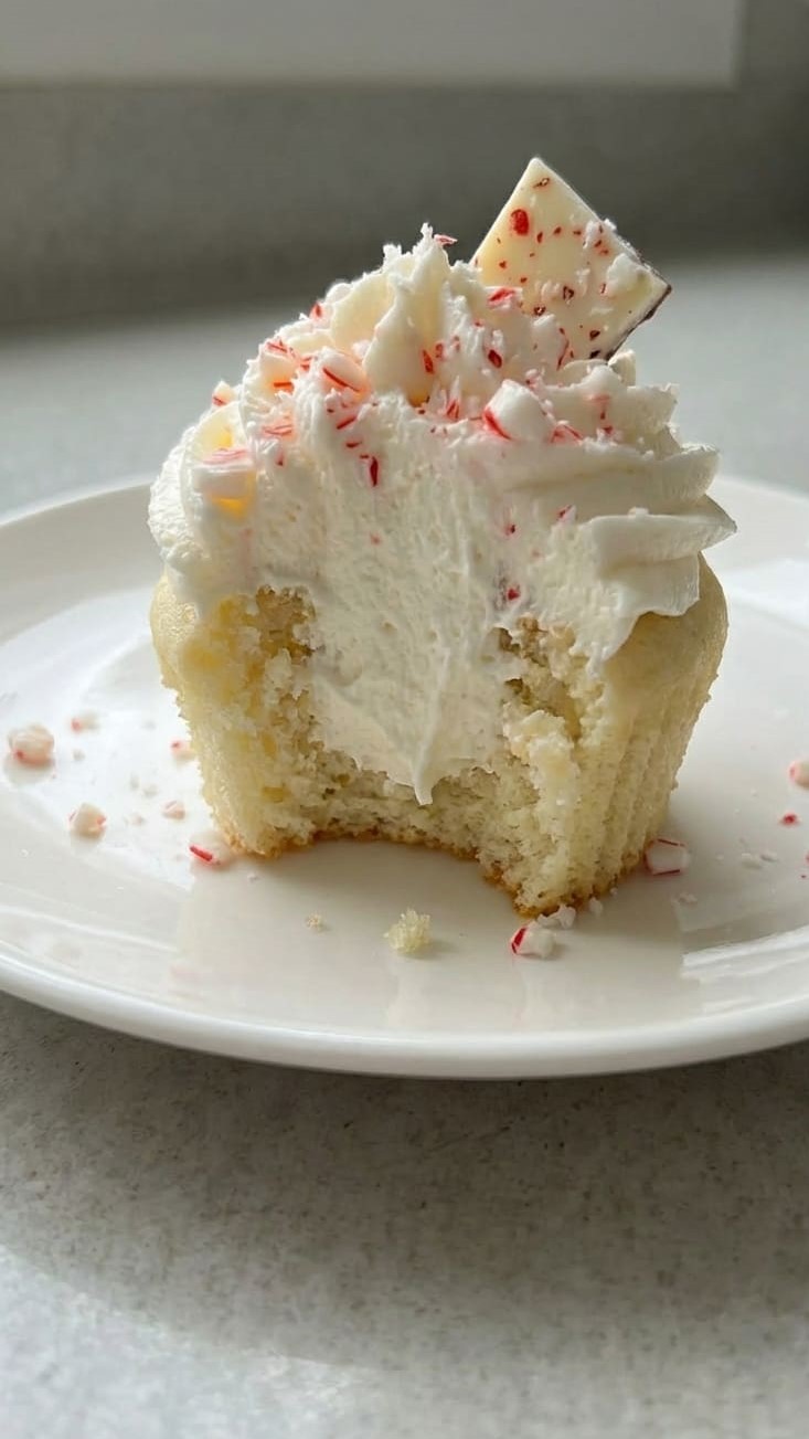 White Chocolate Peppermint Cupcakes – Creamy, Festive & Irresistible