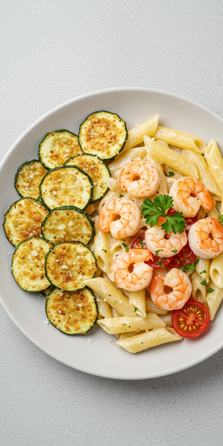 25-Minute Garlic Shrimp Alfredo, Simple and Delicious