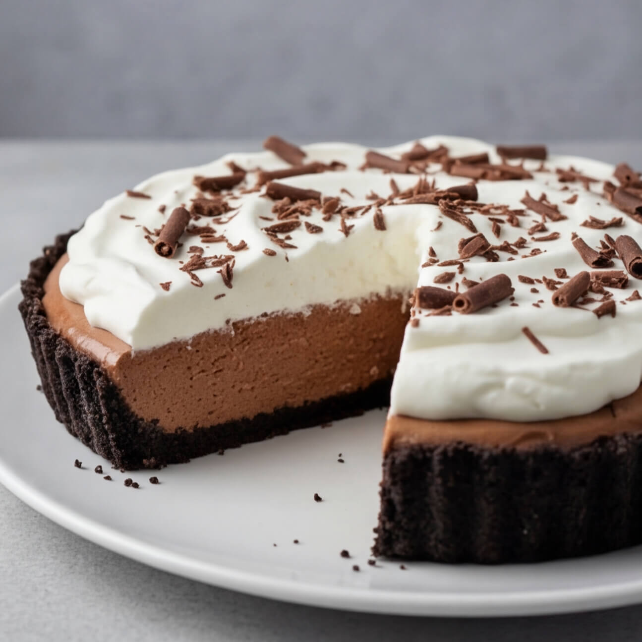 Chocolate Mousse Pie – Light, Creamy & Absolutely Decadent