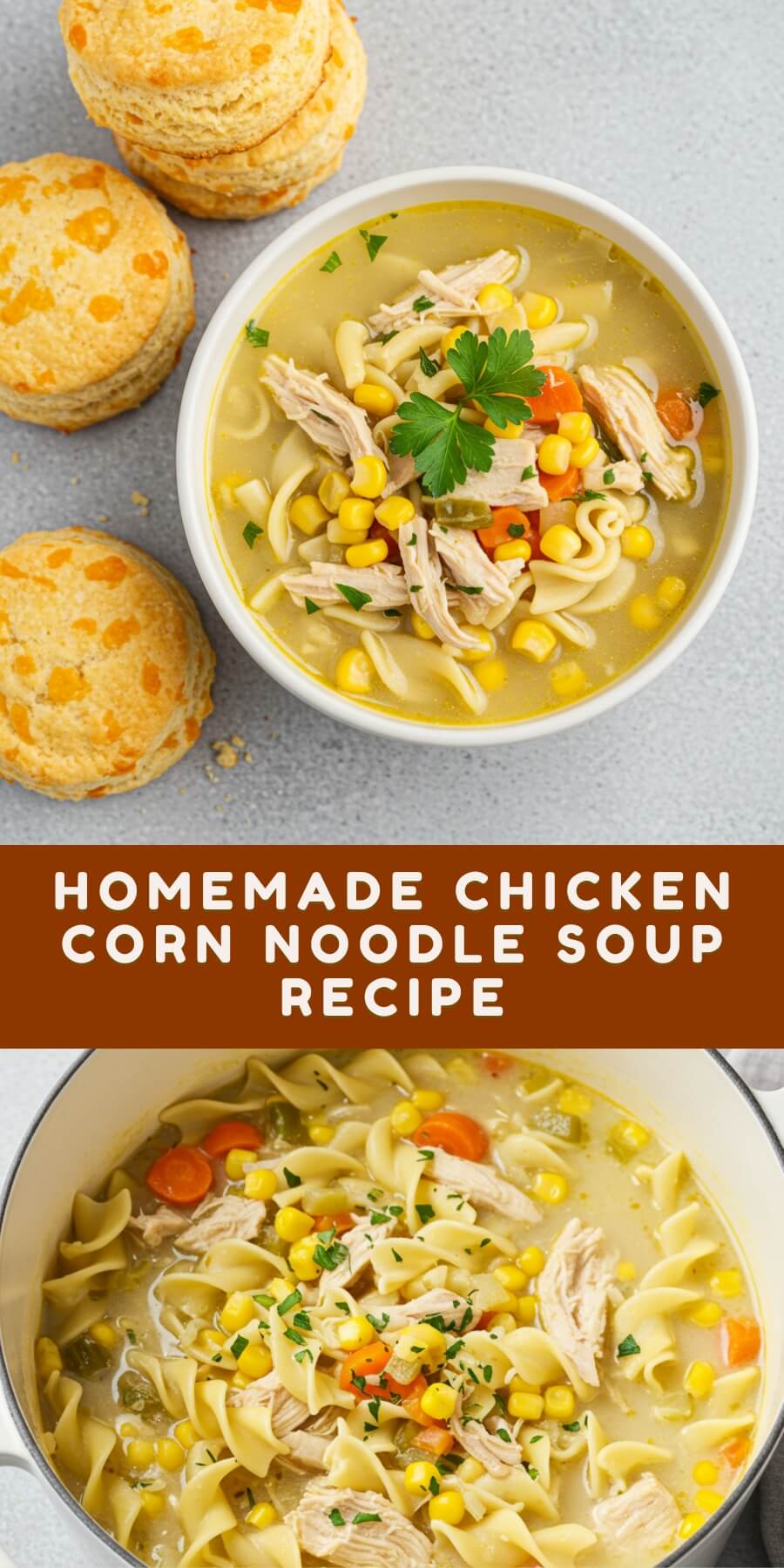 Homemade Chicken Corn Noodle Soup Recipe