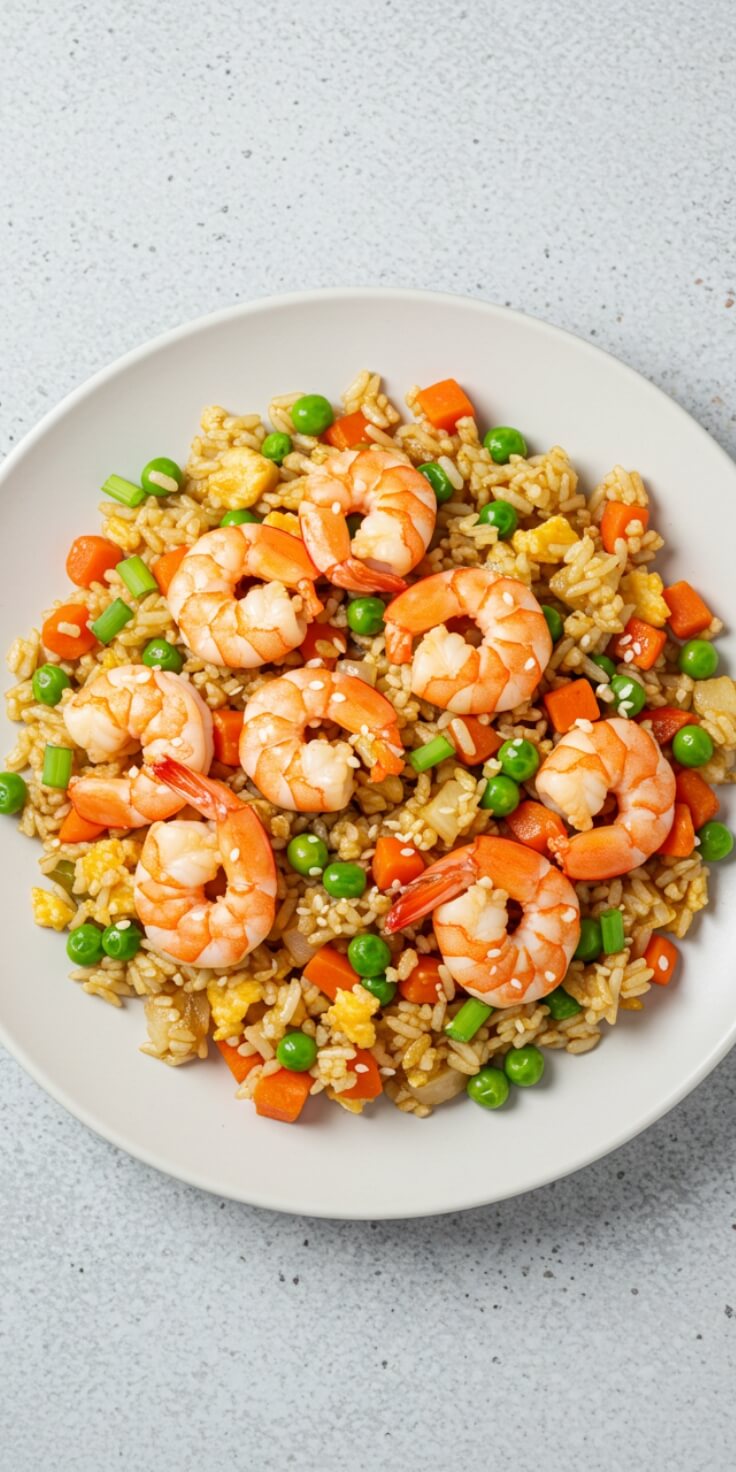 This Shrimp Fried Rice is loaded with tender shrimp, fluffy rice, and crisp veggies for a quick and delicious meal. It’s perfect for busy weeknights and takeout cravings. 