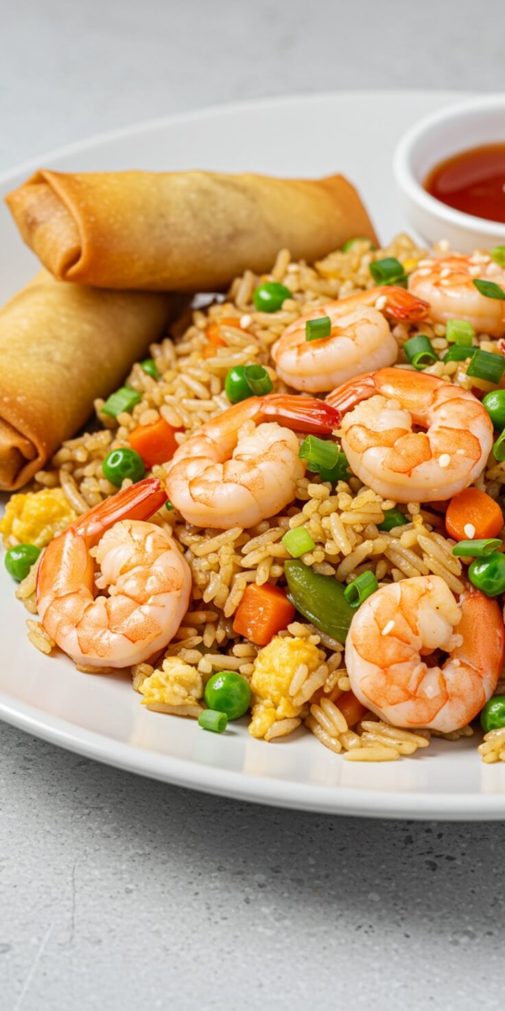 This Shrimp Fried Rice is loaded with tender shrimp, fluffy rice, and crisp veggies for a quick and delicious meal. It’s perfect for busy weeknights and takeout cravings. 