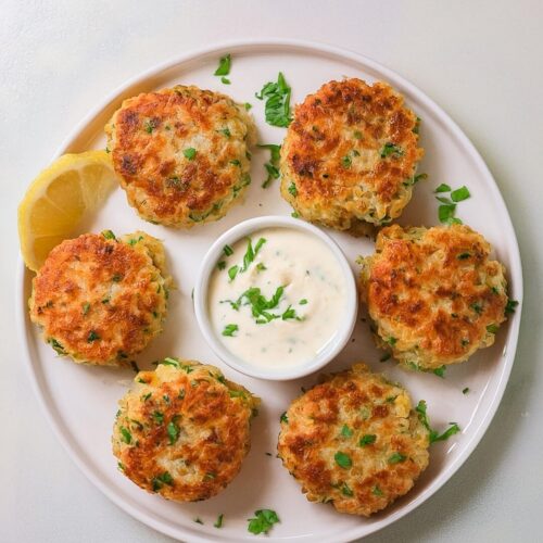Shrimp Cakes are a delightful seafood dish with a crispy exterior and tender interior, complemented by a tangy Lemon Aioli Sauce. These versatile fritters make an excellent appetizer or main course and pair beautifully with fresh greens or crusty bread.