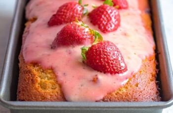 Strawberry Pound Cake features buttery richness with fresh strawberries folded in for a fruity twist. Topped with a sweet, tangy strawberry glaze, this cake is perfect for spring gatherings or as a delightful afternoon treat.