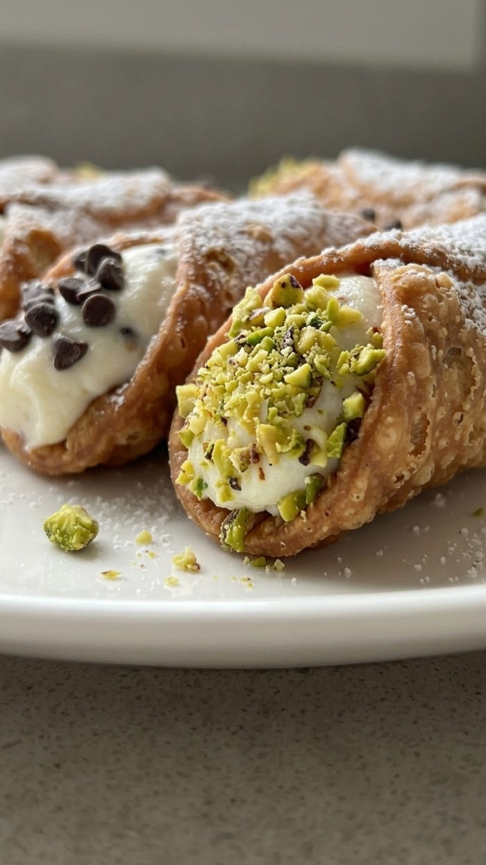 Classic Italian Cannoli with Creamy Ricotta Filling