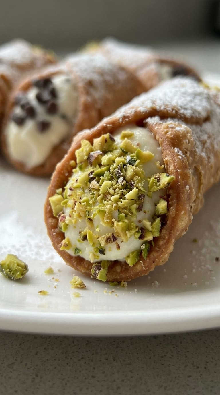 Classic Italian Cannoli with Creamy Ricotta Filling