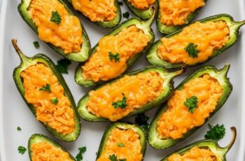 Cheesy Buffalo Chicken Jalapeño Poppers – Game Day Snack