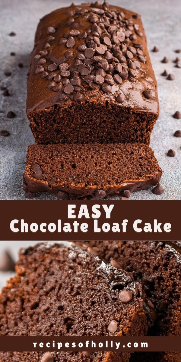 This Chocolate Loaf Cake is rich, moist, and loaded with deep cocoa flavor, melty chocolate chips, and a hint of espresso for the ultimate indulgence!