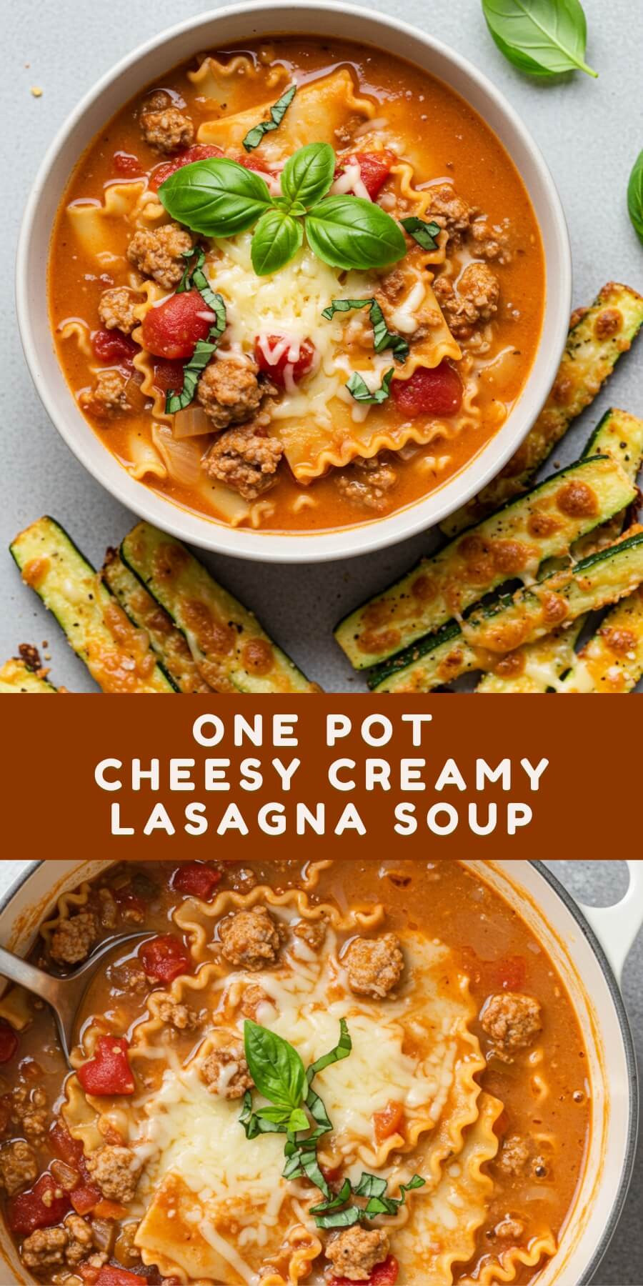 Cheesy Creamy Lasagna Soup is a delightful and comforting dish that combines all the flavors of traditional lasagna in a rich and creamy soup.