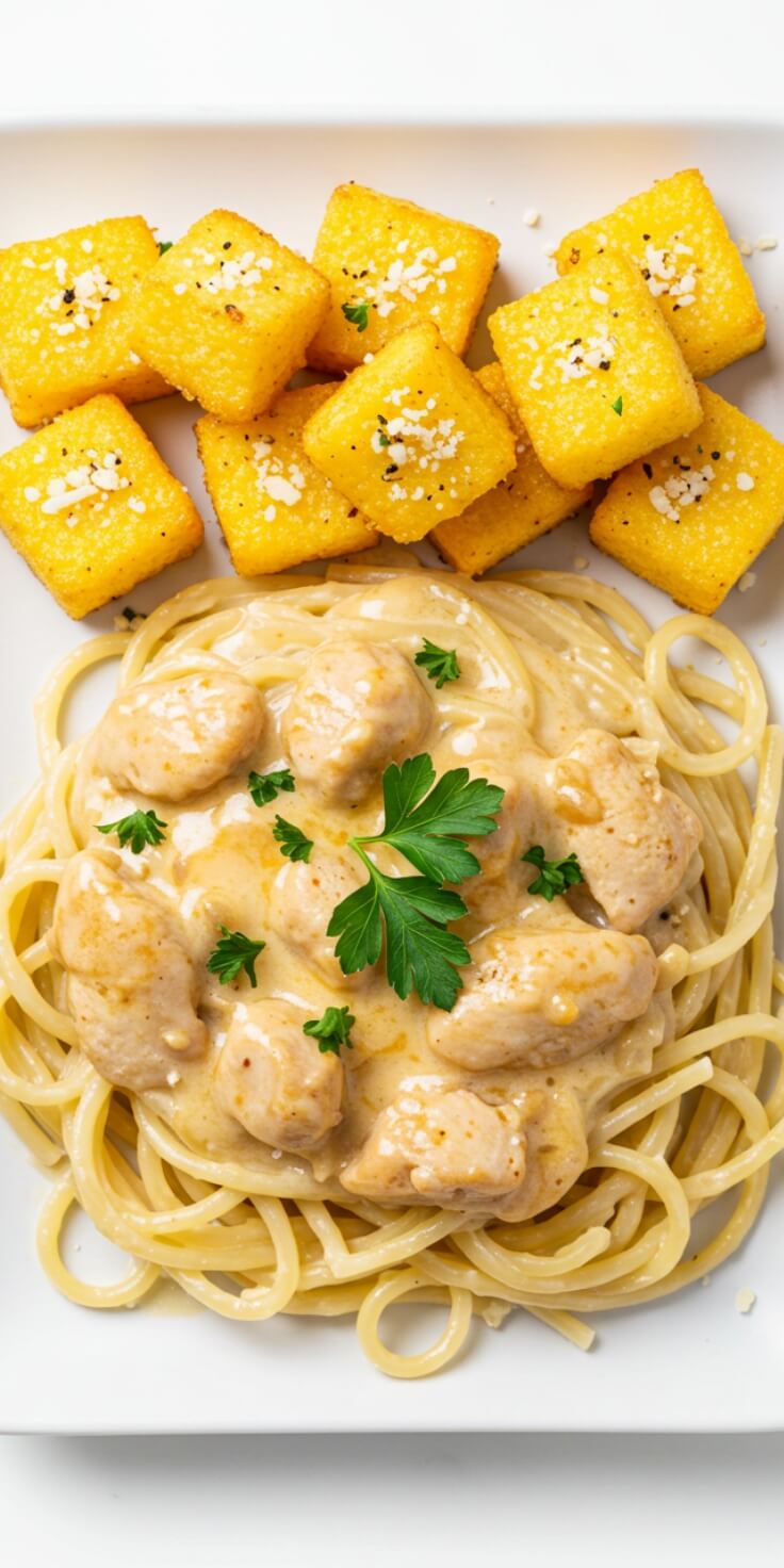 Tender chicken, spaghetti, and creamy cheese come together in this slow-cooker recipe for the ultimate comfort meal.