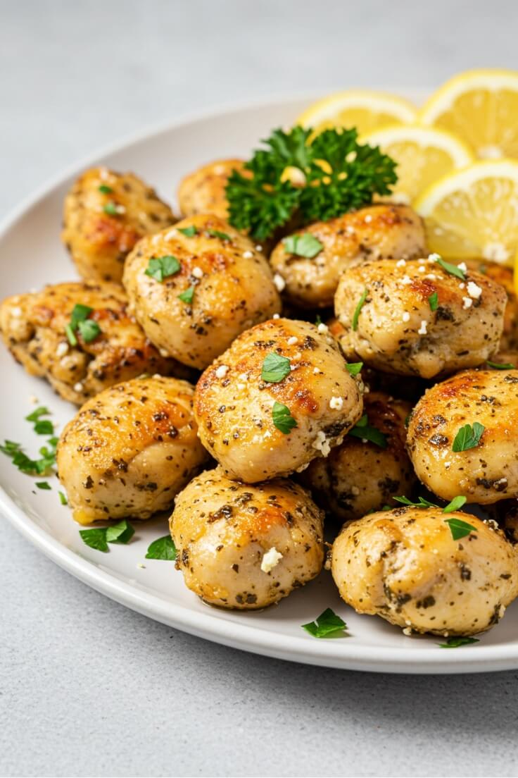 Garlic Lemon Greek Chicken Bites – Healthy and Delicious