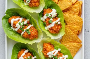 Buffalo Chicken Lettuce Wraps – Easy Low Carb Meal