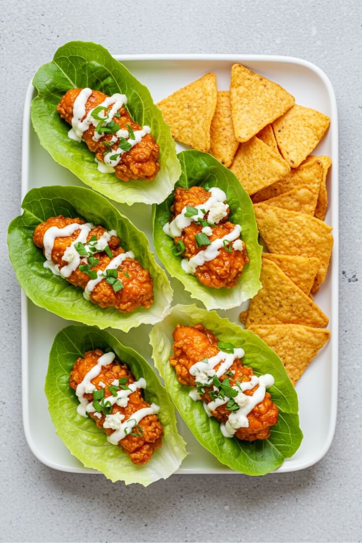 Buffalo Chicken Lettuce Wraps – Easy Low Carb Meal