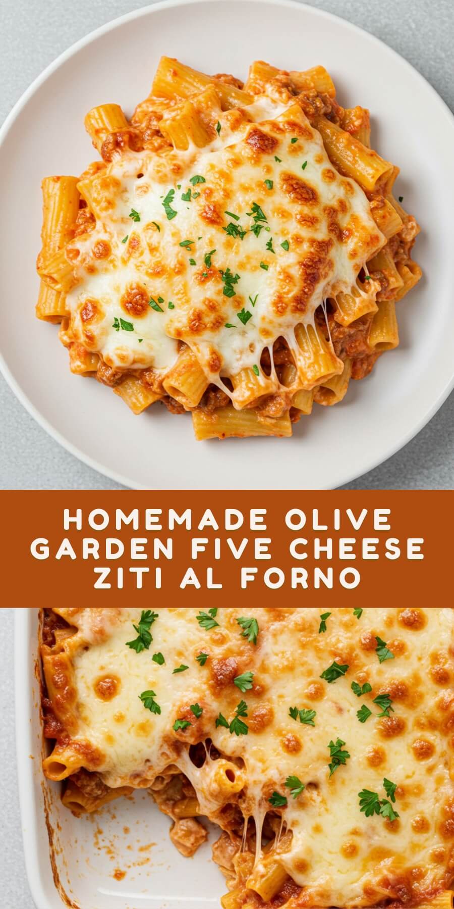 Homemade Olive Garden Five Cheese Ziti Al Forno