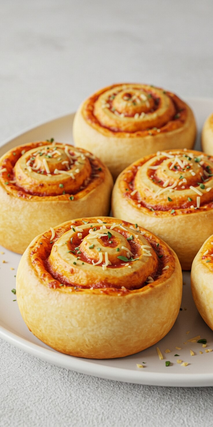 These homemade pizza rolls are stuffed with gooey mozzarella, zesty marinara, and optional pepperoni for the ultimate snack.