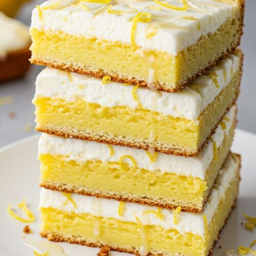 Soft, zesty, and sweet, these easy lemon brownies are finished with a simple lemon glaze—no fuss, all flavor!