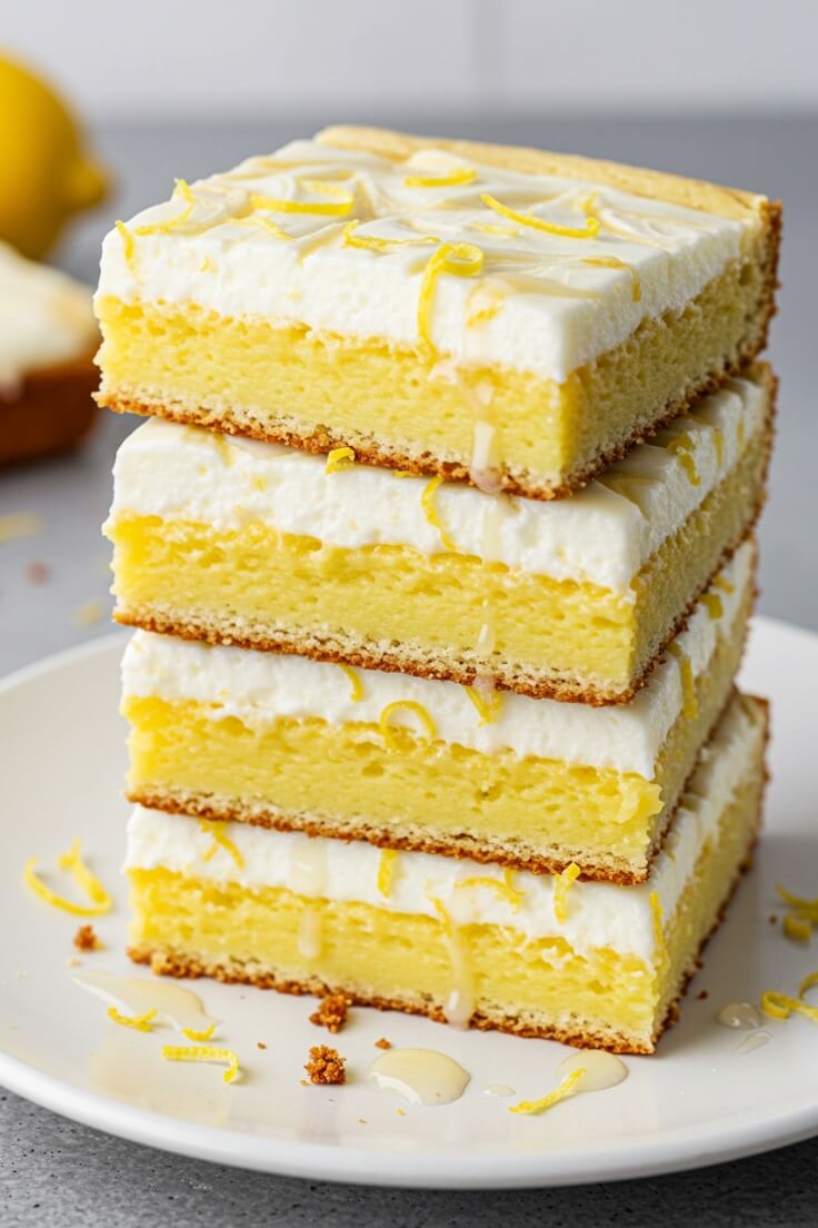 Soft, zesty, and sweet, these easy lemon brownies are finished with a simple lemon glaze—no fuss, all flavor!