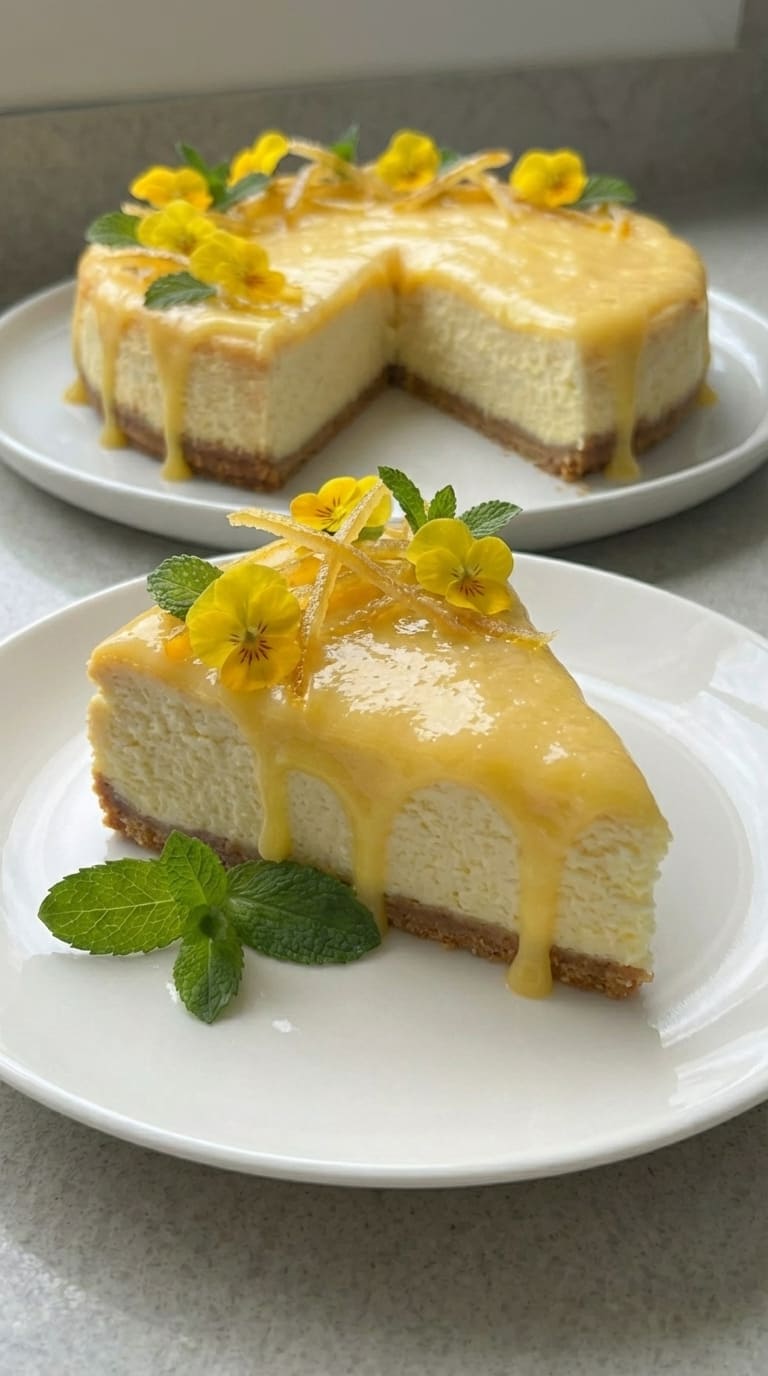 The Only Lemon Cheesecake with Lemon Curd You’ll Ever Need