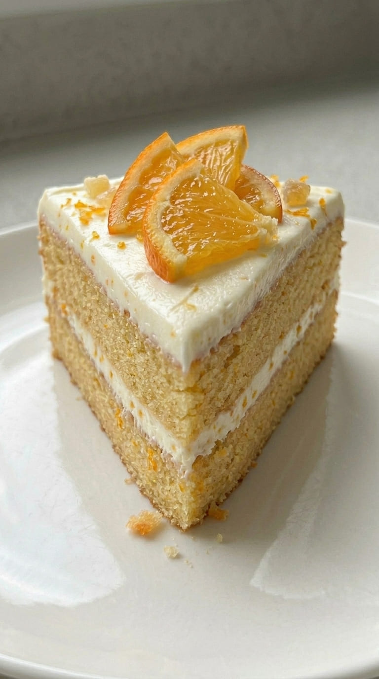 Soft and Fluffy Orange Cake with Tangy Cream Cheese Frosting
