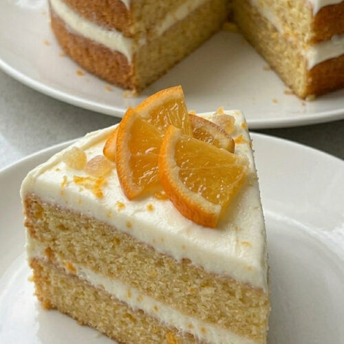 Soft and Fluffy Orange Cake with Tangy Cream Cheese Frosting