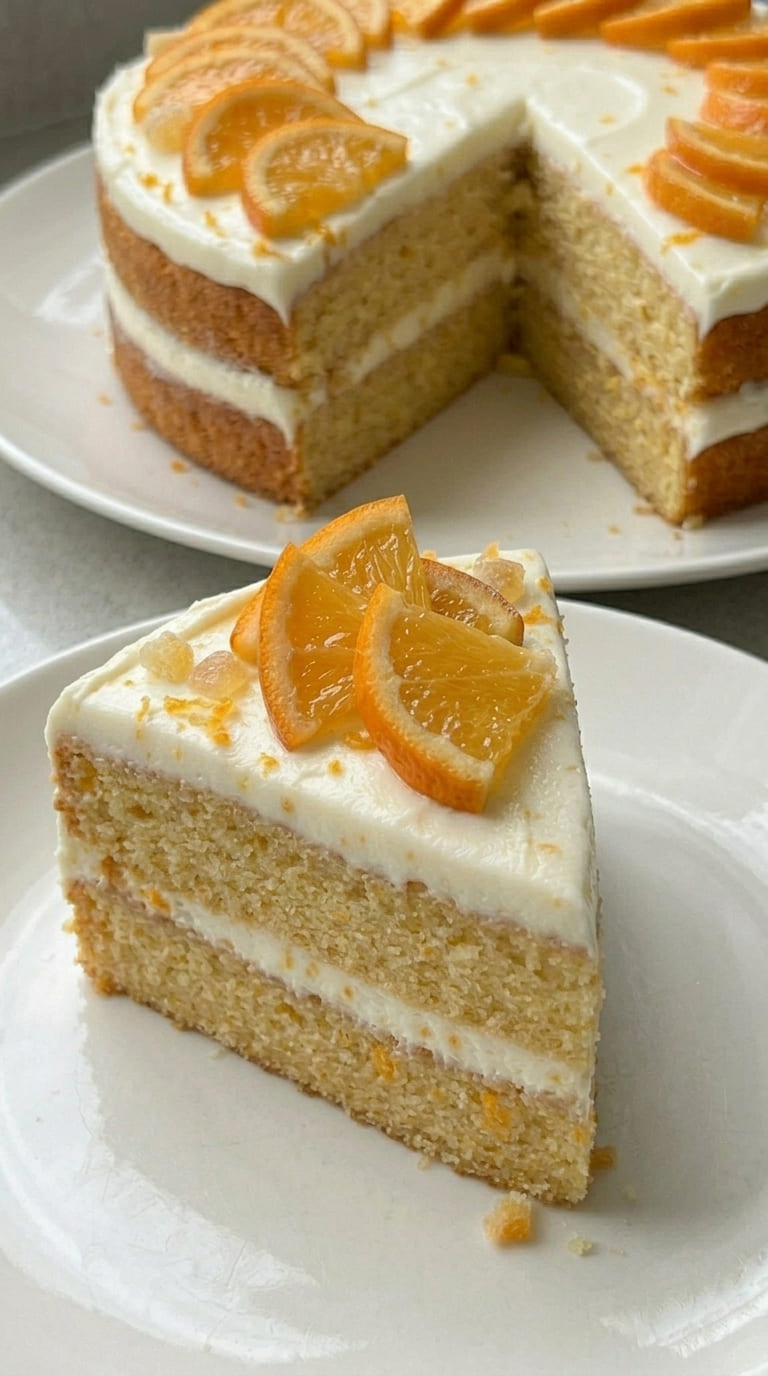 Soft and Fluffy Orange Cake with Tangy Cream Cheese Frosting
