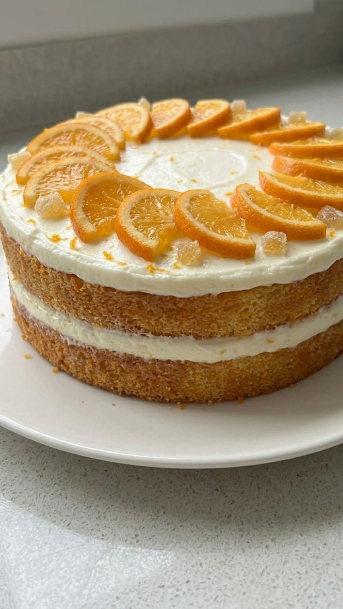 Soft and Fluffy Orange Cake with Tangy Cream Cheese Frosting