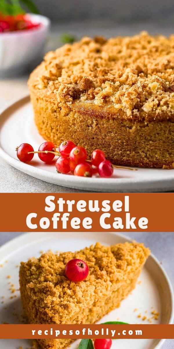 This classic Streusel Coffee Cake is soft, buttery, and topped with a sweet cinnamon crumble for the ultimate cozy treat—perfect with your morning coffee!